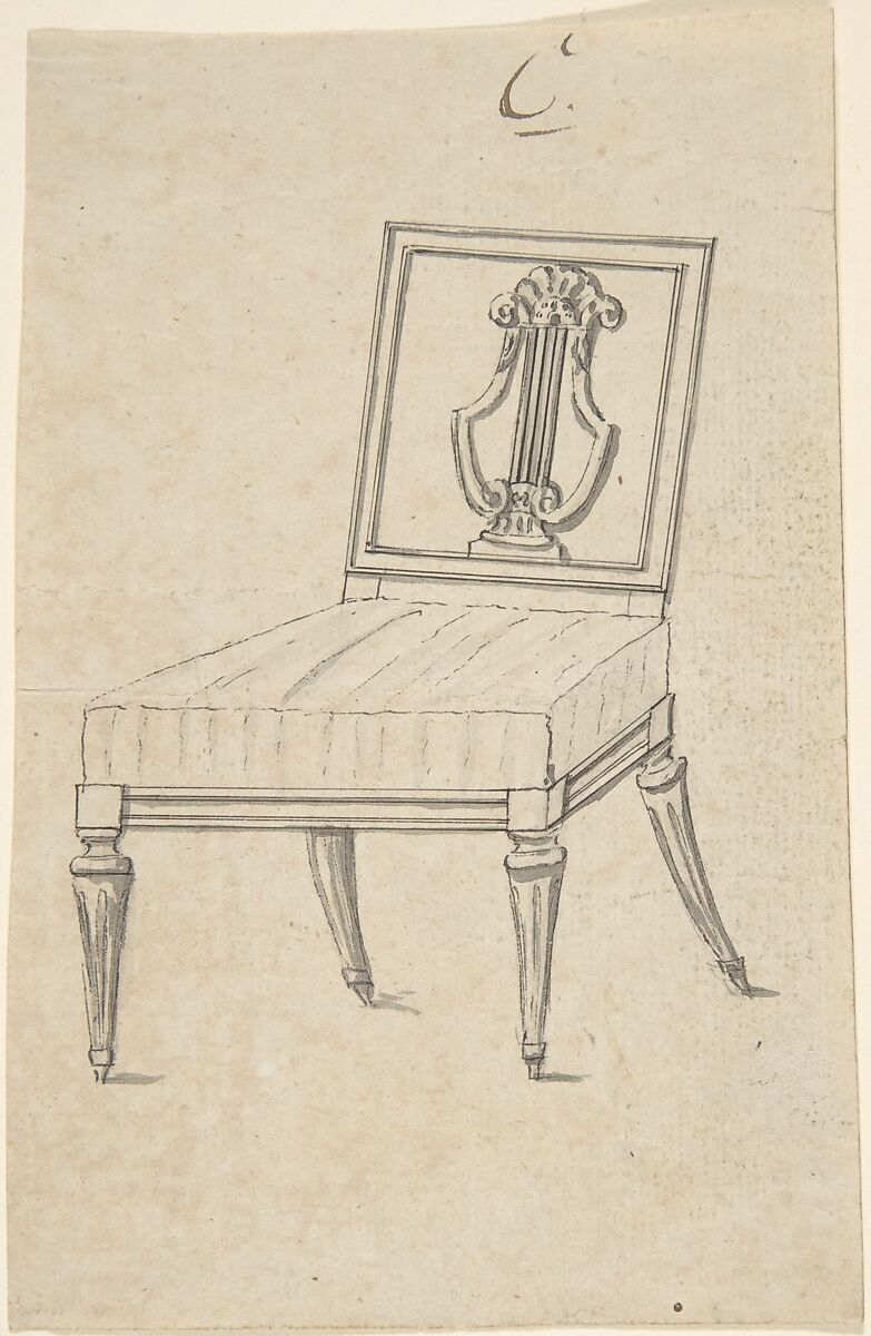 Designs for side chairs, Attributed to Anonymous, German, 18th century, Graphite