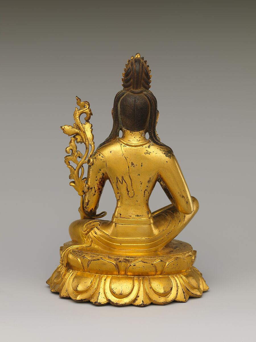 Seated Avalokiteshvara, the Buddha of Infinite Compassion, Gilt copper alloy, Tibet or Mongolia