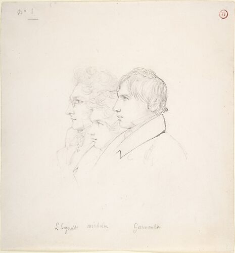 The Prix de Rome Winners of 1817:  Léon Cogniet, Achille Michallon and Antoine Garnaud