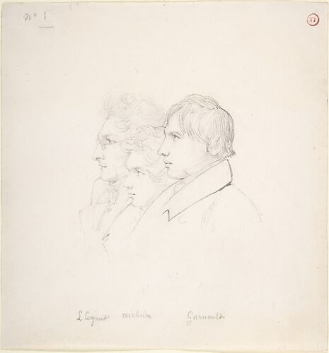 The Prix de Rome Winners of 1817:  Léon Cogniet, Achille Michallon and Antoine Garnaud