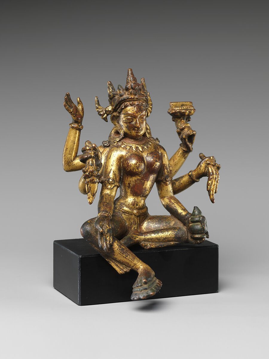 Vasudhara, Gilt-copper alloy, Nepal, Kathmandu Valley