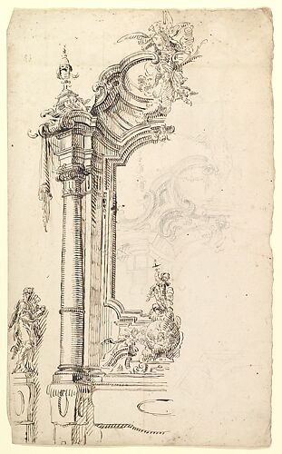 Joseph Anton Feuchtmayer | Design for an Altarpiece with a Figure of St ...