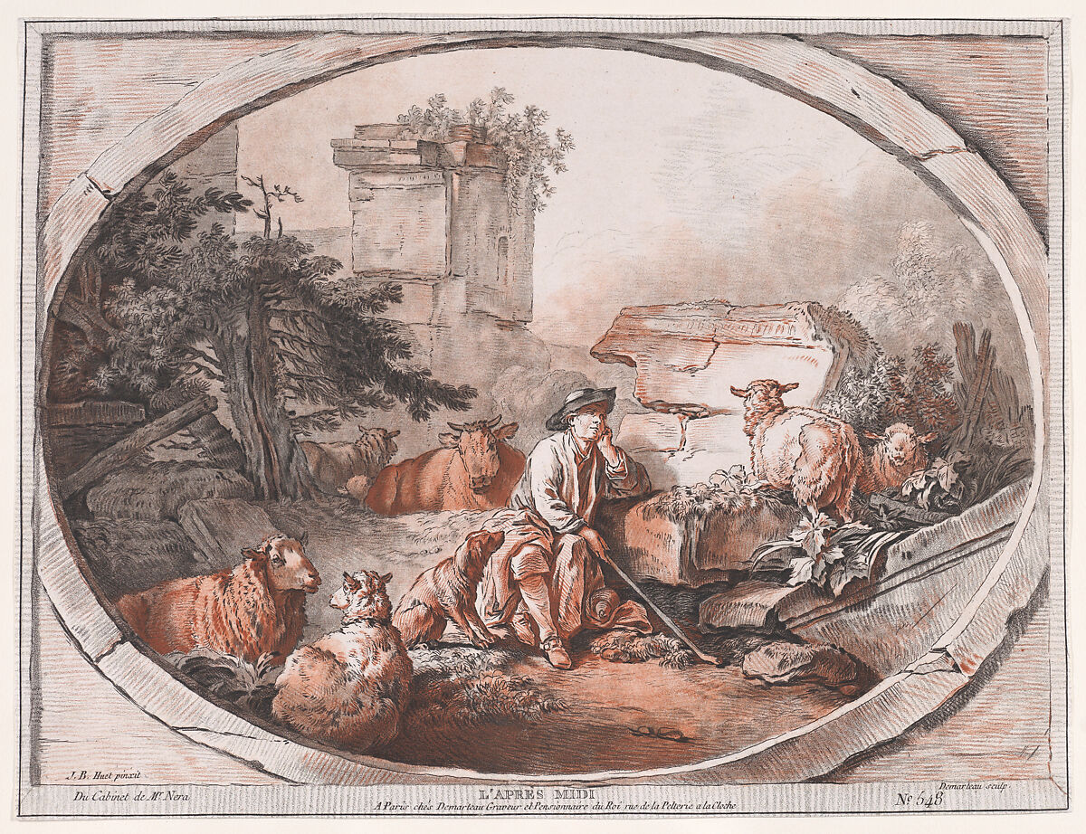 The Four Times of Day: L'Après Midi, Gilles Demarteau (French, Liège 1722–1776 Paris), Etching 