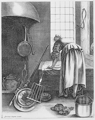 A Woman Doing Housework, Plate 5 from 