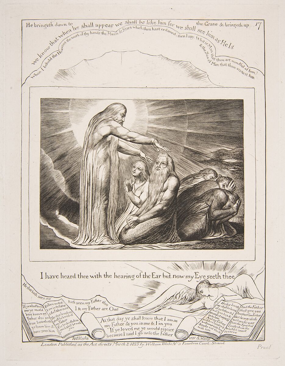 The Vision of God, William Blake (British, London 1757–1827 London), Engraving 