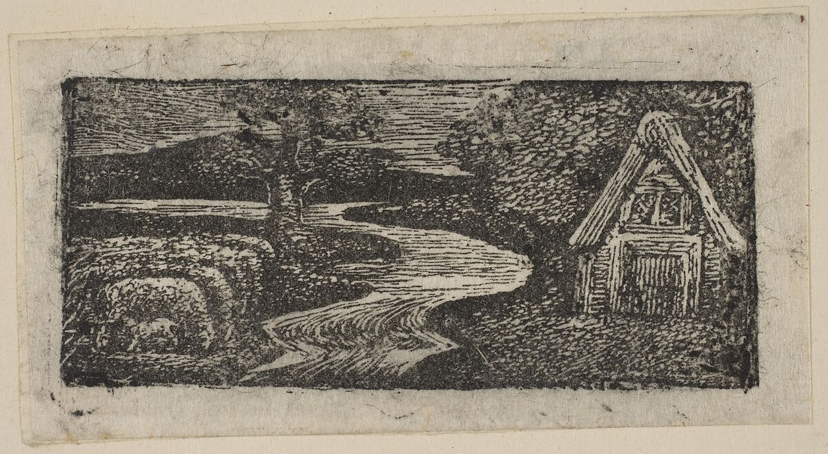 Sabrina's Silvery Flood, from Thornton's "Pastorals of Virgil", William Blake (British, London 1757–1827 London), Wood engraving; second state 