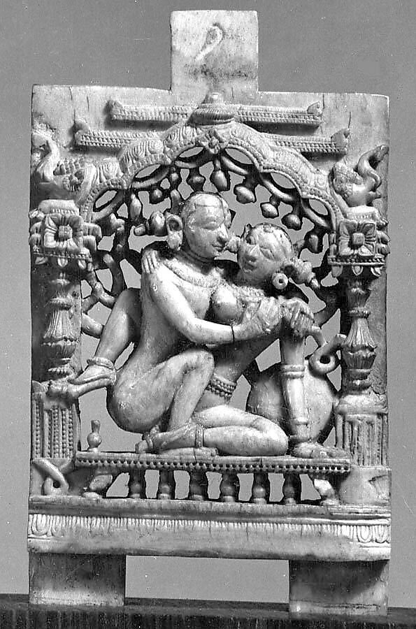 Plaque with Mithuna (Loving Couple), Ivory, India 