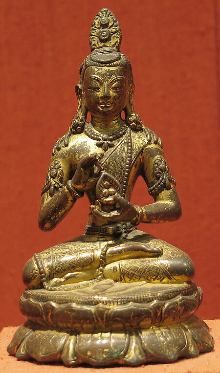 Bodhisattva, Gilt-copper alloy, Nepal (Kathmandu Valley) 