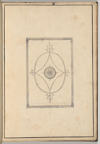 Design for the Ceiling of a Bedchamber at Curraghmore, County Waterford, Ireland