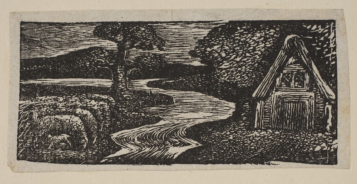 Sabrina's Silvery Flood, from Thornton's "Pastorals of Virgil", William Blake (British, London 1757–1827 London), Wood engraving; second state 