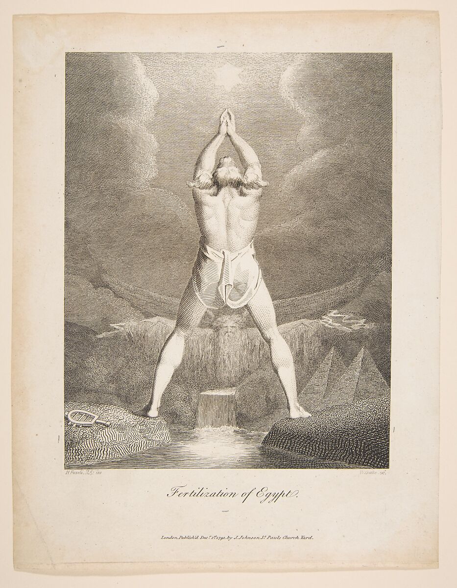 Fertilization of Egypt, from Erasmus Darwin's "The Botanic Garden", William Blake (British, London 1757–1827 London), Engraving 