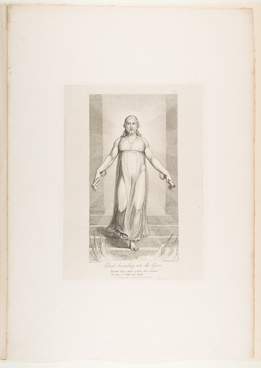 Christ Descending into the Grave, from "The Grave," a Poem by Robert Blair, After William Blake (British, London 1757–1827 London), Engraving