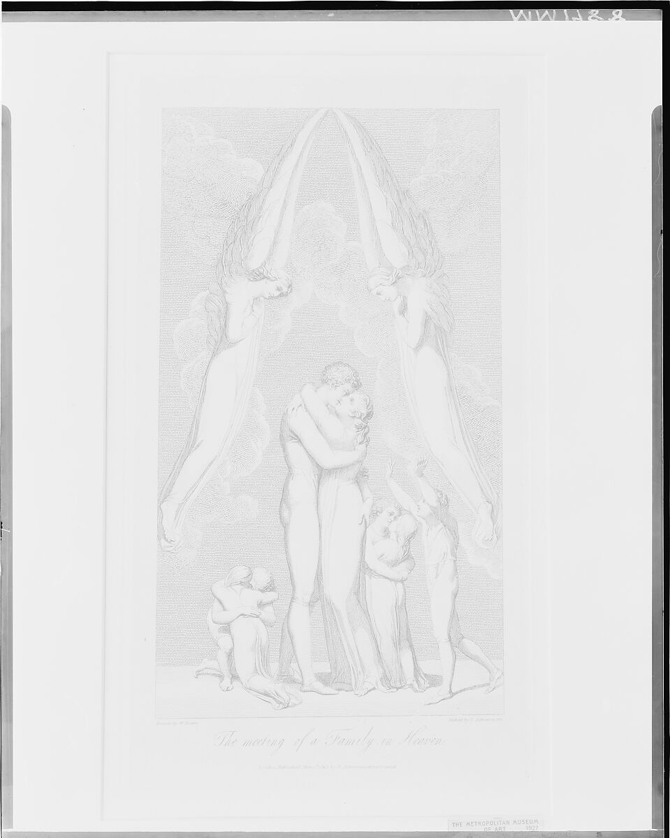 The Meeting of a Family in Heaven, from "The Grave," a Poem by Robert Blair, After William Blake (British, London 1757–1827 London), Engraving