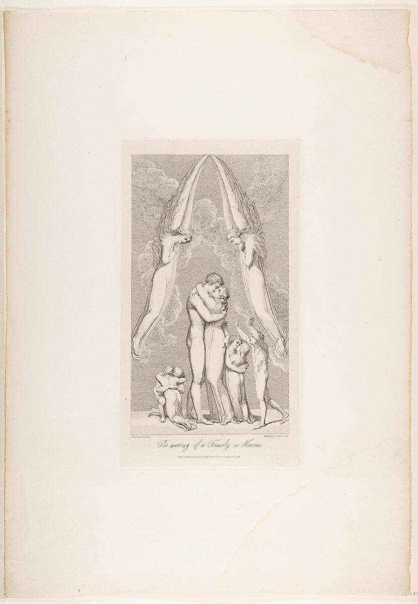 The Meeting of a Family in Heaven, from "The Grave," a Poem by Robert Blair, After William Blake (British, London 1757–1827 London), Engraving