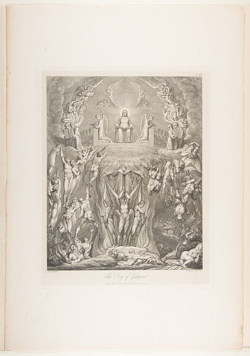 The Day of Judgment, from "The Grave," a Poem by Robert Blair, After William Blake (British, London 1757–1827 London), Engraving