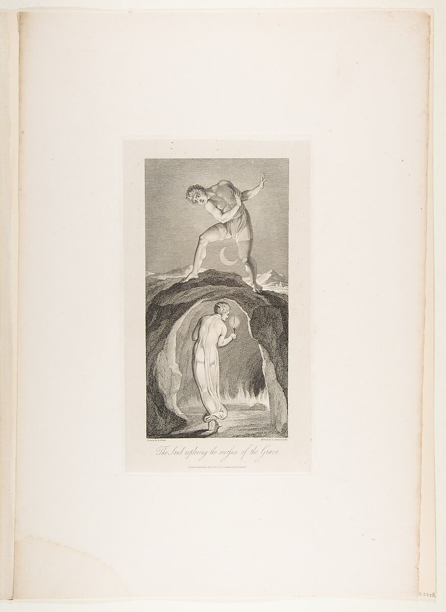 The Soul Exploring the Recesses of the Grave, from "The Grave," a Poem by Robert Blair, After William Blake (British, London 1757–1827 London), Engraving