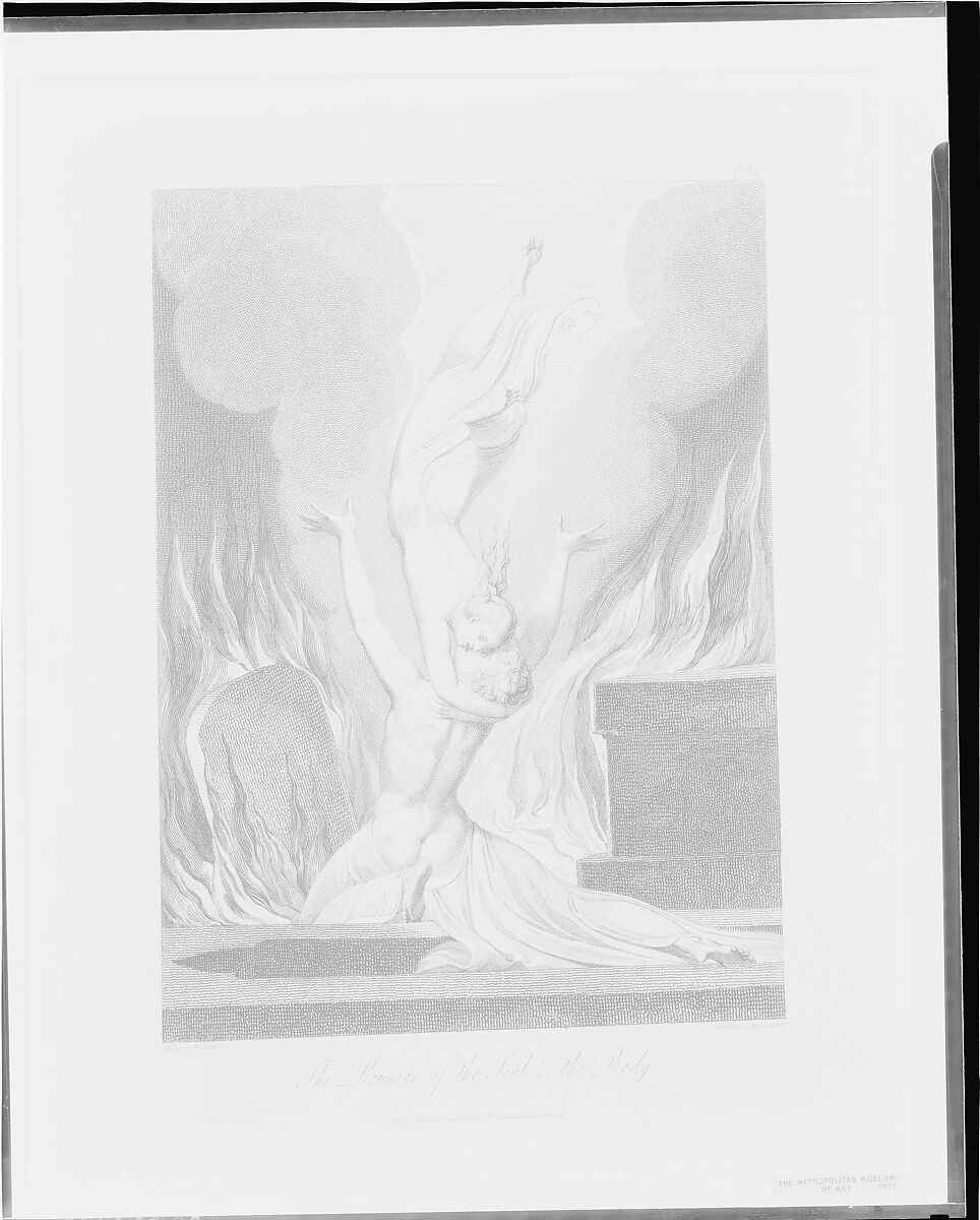 The Reunion of the Soul & the Body, from "The Grave," a Poem by Robert Blair, After William Blake (British, London 1757–1827 London), Engraving