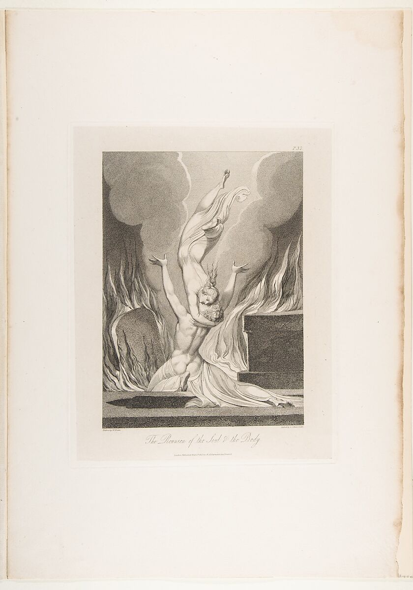 The Reunion of the Soul & the Body, from "The Grave," a Poem by Robert Blair, After William Blake (British, London 1757–1827 London), Engraving