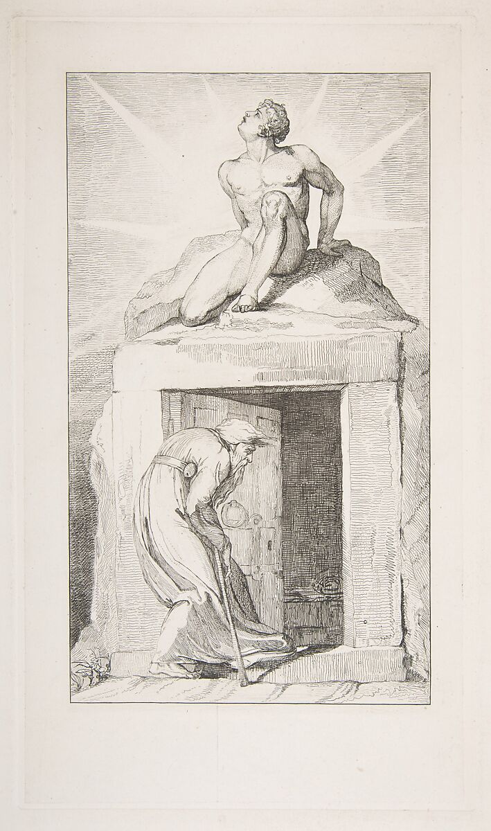 Death's Door, from "The Grave," a Poem by Robert Blair, Copy after William Blake (British, London 1757–1827 London), Etching 