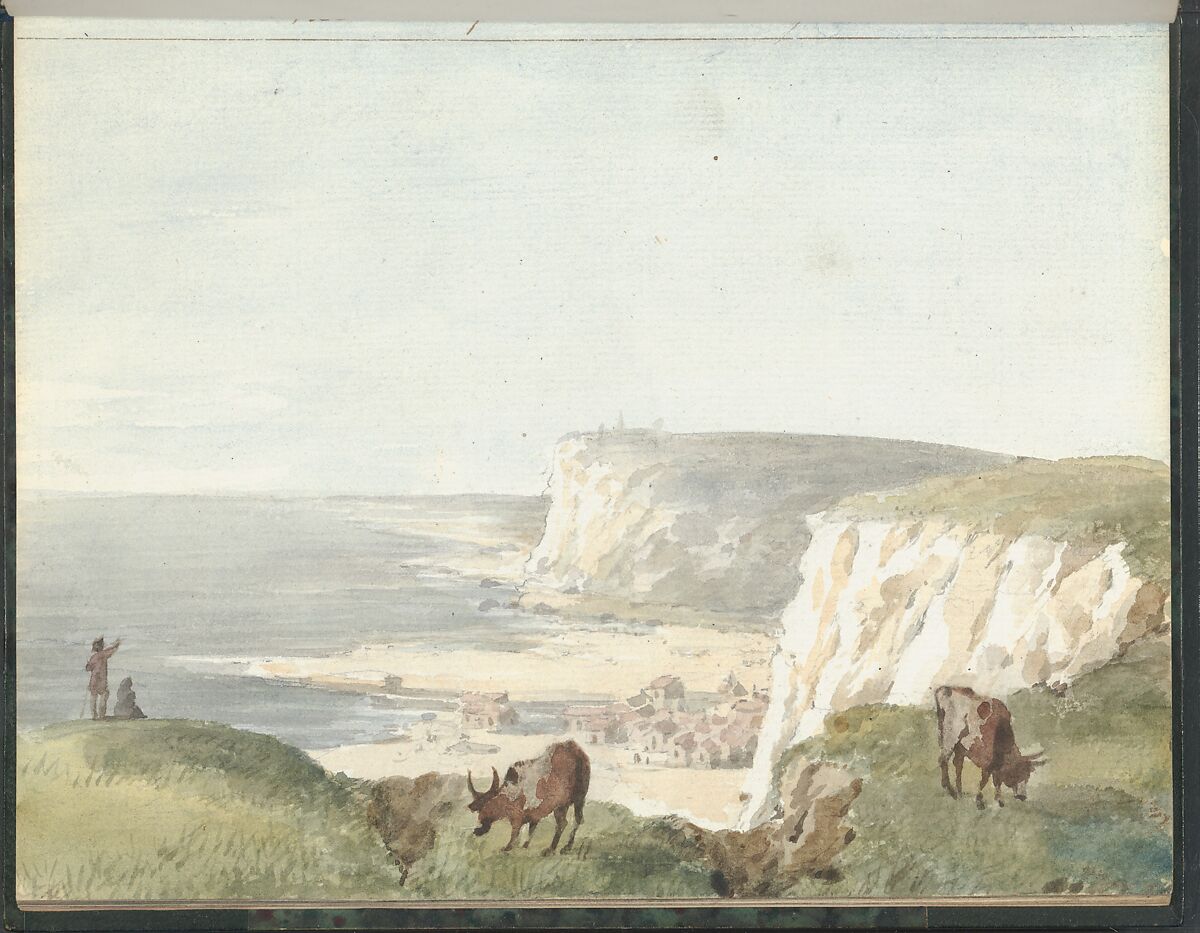 Sketchbook of a Journey to the Château d'Eu, Pierre François Léonard Fontaine (French, Pontoise 1762–1853 Paris), Sketchbook with thirty watercolors, with pen and ink