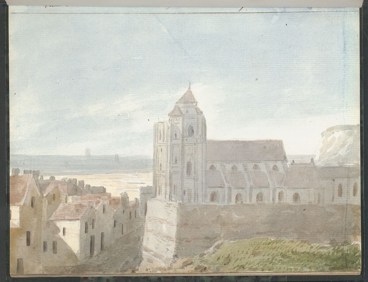 Sketchbook of a Journey to the Château d'Eu, Pierre François Léonard Fontaine (French, Pontoise 1762–1853 Paris), Sketchbook with thirty watercolors, with pen and ink