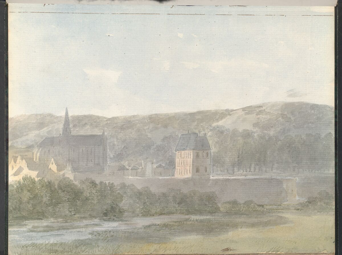 Sketchbook of a Journey to the Château d'Eu, Pierre François Léonard Fontaine (French, Pontoise 1762–1853 Paris), Sketchbook with thirty watercolors, with pen and ink