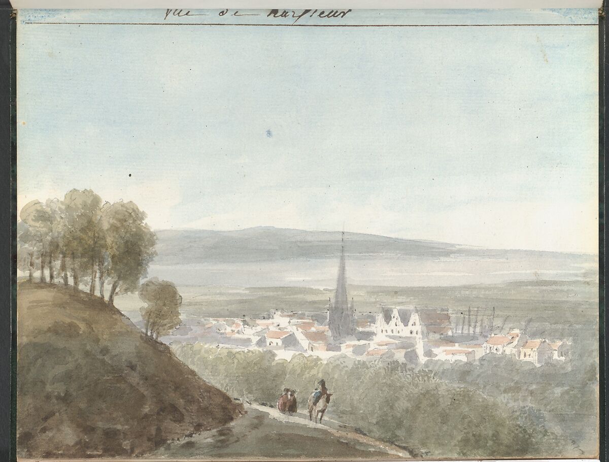 Sketchbook of a Journey to the Château d'Eu, Pierre François Léonard Fontaine (French, Pontoise 1762–1853 Paris), Sketchbook with thirty watercolors, with pen and ink