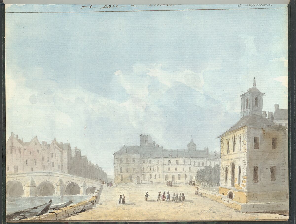 Sketchbook of a Journey to the Château d'Eu, Pierre François Léonard Fontaine (French, Pontoise 1762–1853 Paris), Sketchbook with thirty watercolors, with pen and ink