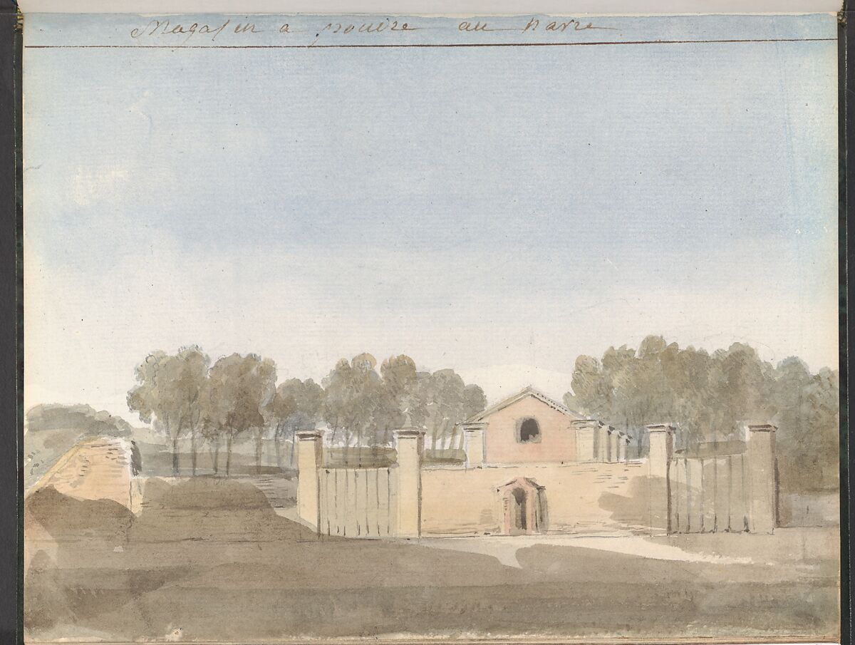 Sketchbook of a Journey to the Château d'Eu, Pierre François Léonard Fontaine (French, Pontoise 1762–1853 Paris), Sketchbook with thirty watercolors, with pen and ink