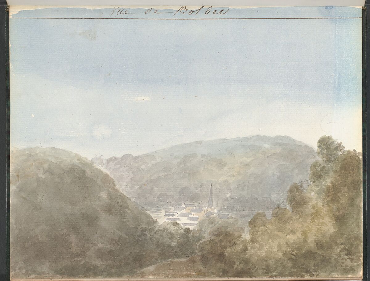 Sketchbook of a Journey to the Château d'Eu, Pierre François Léonard Fontaine (French, Pontoise 1762–1853 Paris), Sketchbook with thirty watercolors, with pen and ink