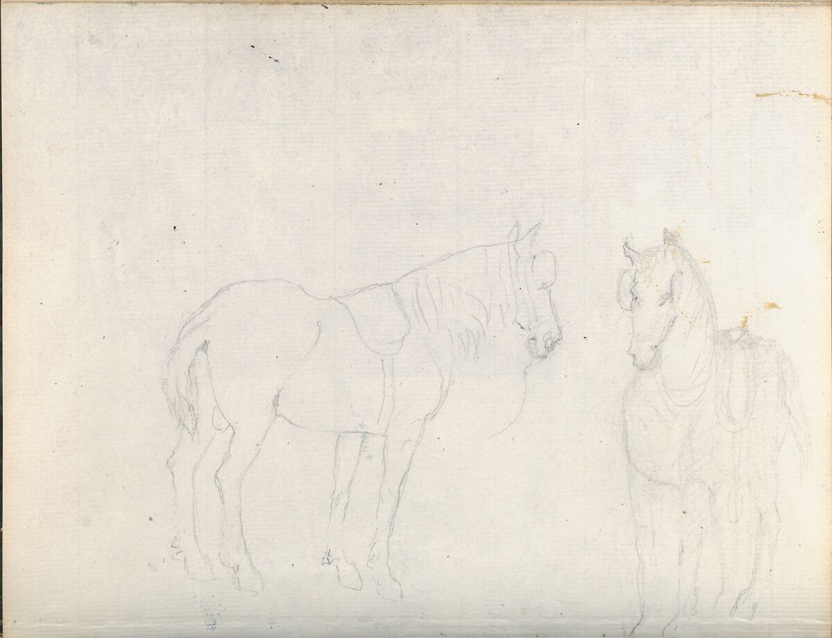 Sketchbook of a Journey to the Château d'Eu, Pierre François Léonard Fontaine (French, Pontoise 1762–1853 Paris), Sketchbook with thirty watercolors, with pen and ink