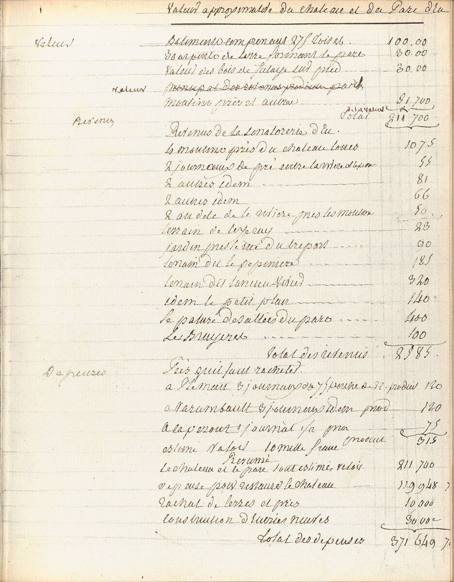 Sketchbook of a Journey to the Château d'Eu, Pierre François Léonard Fontaine (French, Pontoise 1762–1853 Paris), Sketchbook with thirty watercolors, with pen and ink