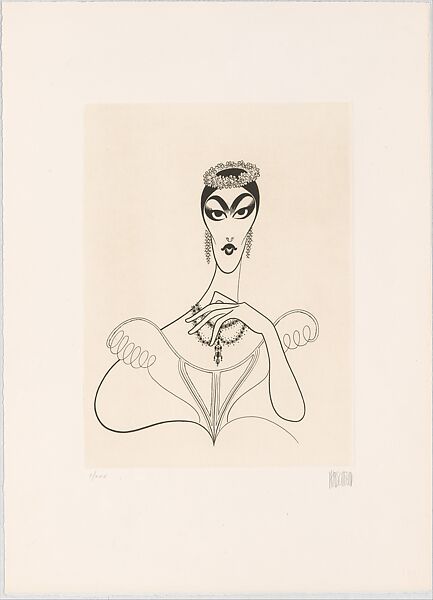 Callas, Al Hirschfeld (American, St. Louis, Missouri 1903–2003 New York), Etching 
