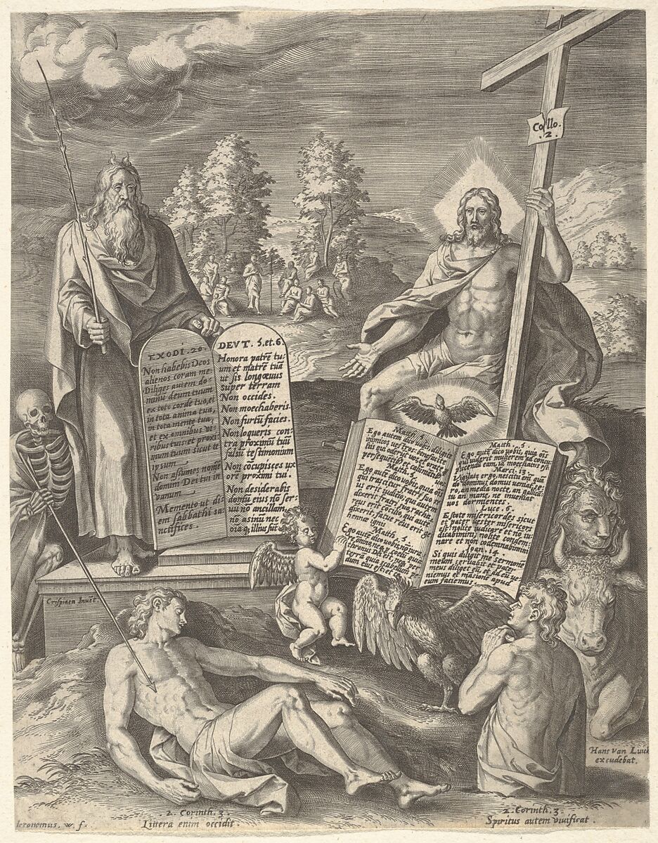 Allegory of the Salvation of Mankind from "Allegory of the Resurrection and the Salvation," a pair, Hieronymus (Jerome) Wierix (Netherlandish, ca. 1553–1619 Antwerp), Engraving 