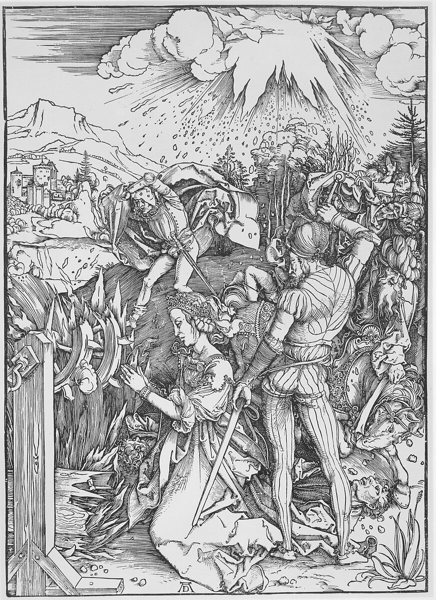 The Martyrdom of Saint Catherine of Alexandria, Albrecht Dürer (German, Nuremberg 1471–1528 Nuremberg), Woodcut