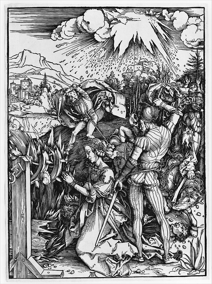 The Martyrdom of Saint Catherine of Alexandria, Albrecht Dürer (German, Nuremberg 1471–1528 Nuremberg), Woodcut