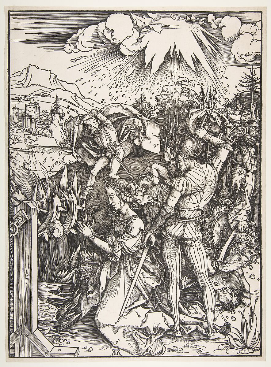 The Martyrdom of Saint Catherine of Alexandria, Albrecht Dürer (German, Nuremberg 1471–1528 Nuremberg), Woodcut 