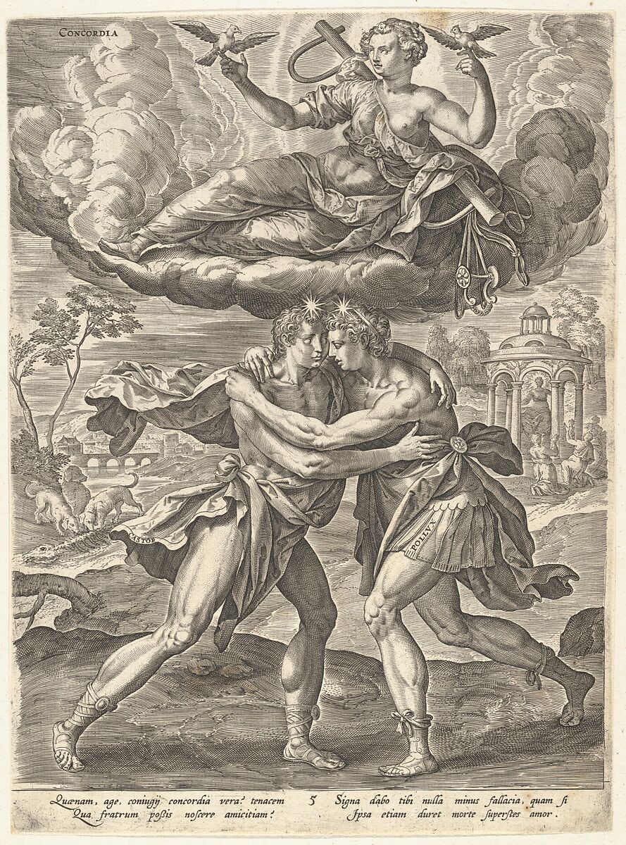 Concordia, from "Virtues", After Maerten de Vos (Netherlandish, Antwerp 1532–1603 Antwerp), Engraving 