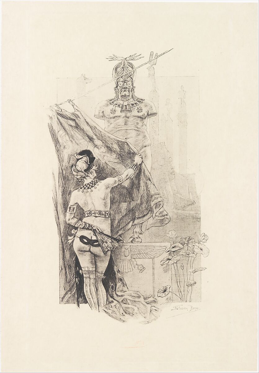 Sodom's Modesty, Félicien Rops (Belgian, Namur 1833–1898 Essonnes), Etching 