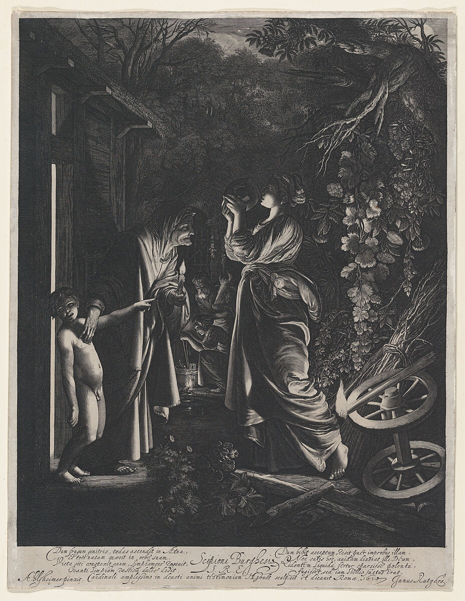 Ceres Seeking Her Daughter (The Mocking of Ceres), Hendrick Goudt (Dutch, The Hague 1583–1648 Utrecht), Engraving 