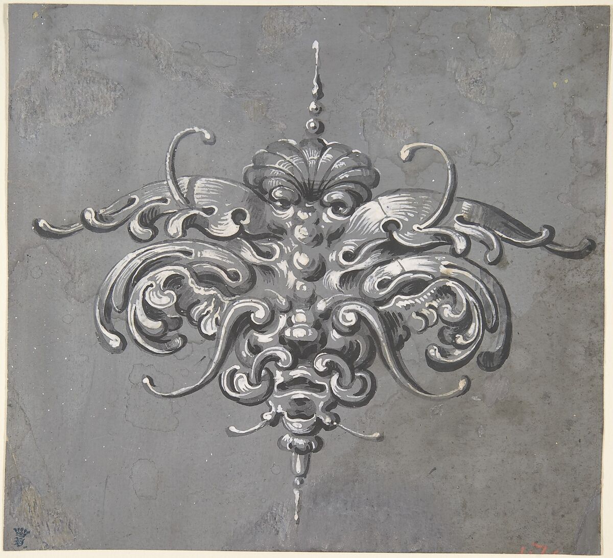 Ornament Design, Anonymous, German, 17th century, Gouache 