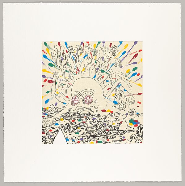 Fix, Trenton Doyle Hancock (American, born 1974), Etchings, aquatints, lithographs, silkscreen on chine collé