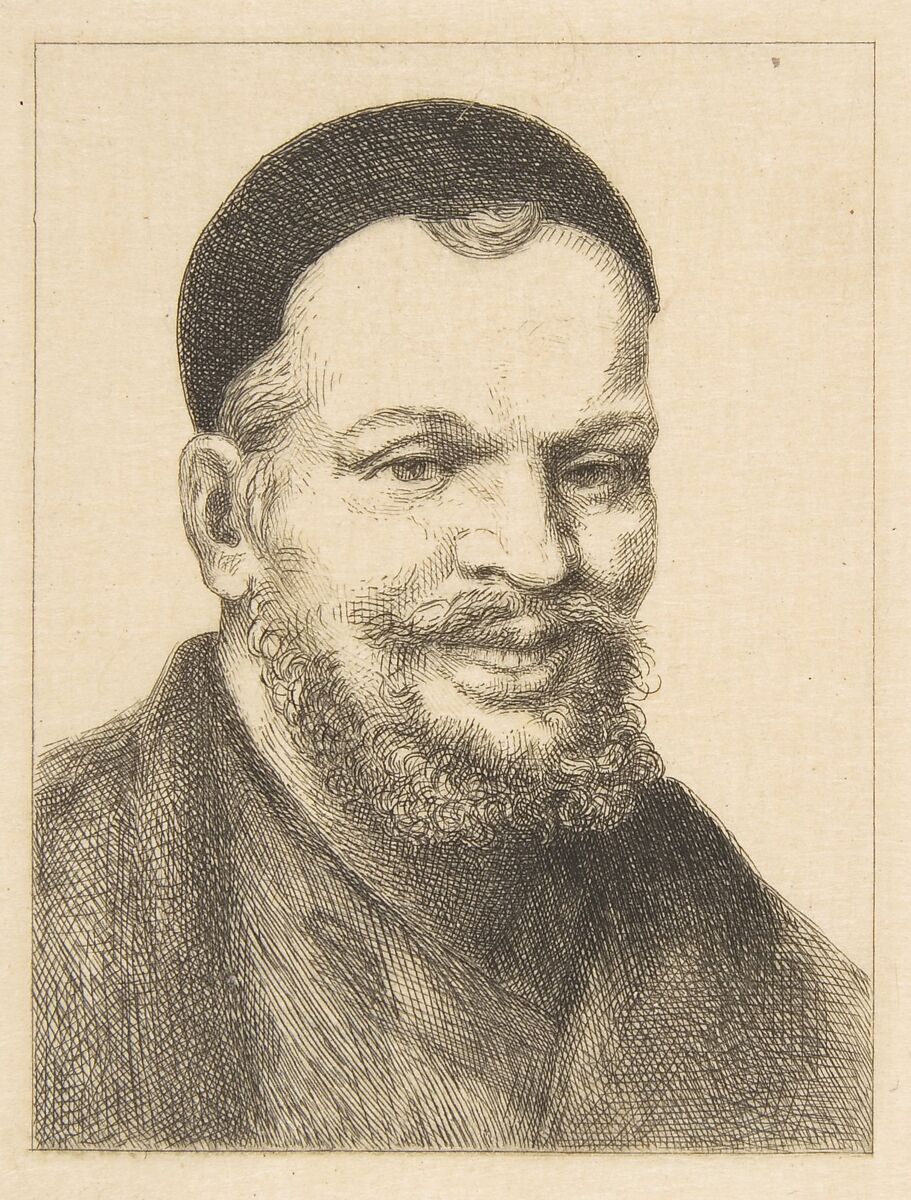 Portrait of Rabelais, Félix Bracquemond (French, Paris 1833–1914 Sèvres), Etching; later state, with plate reduced 