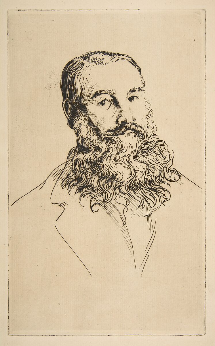 Portrait of Charles Leland, Félix Bracquemond (French, Paris 1833–1914 Sèvres), Etching 