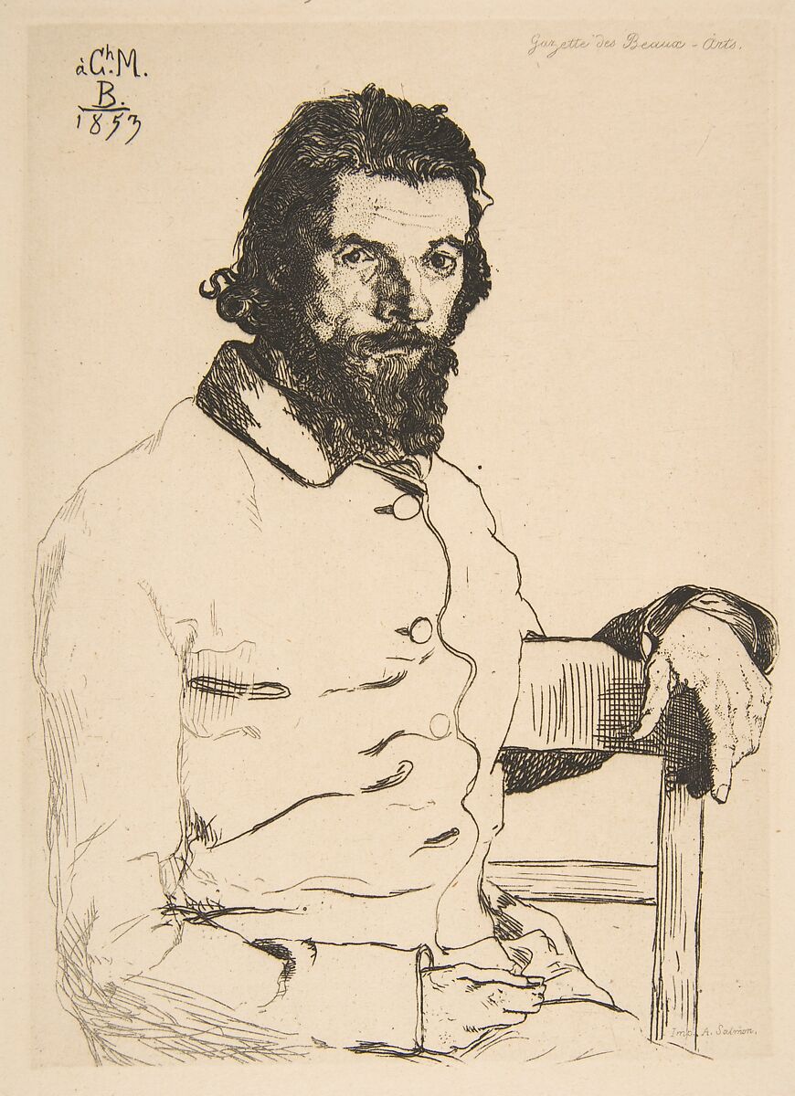 Portrait of Charles Meryon, Félix Bracquemond (French, Paris 1833–1914 Sèvres), Etching 