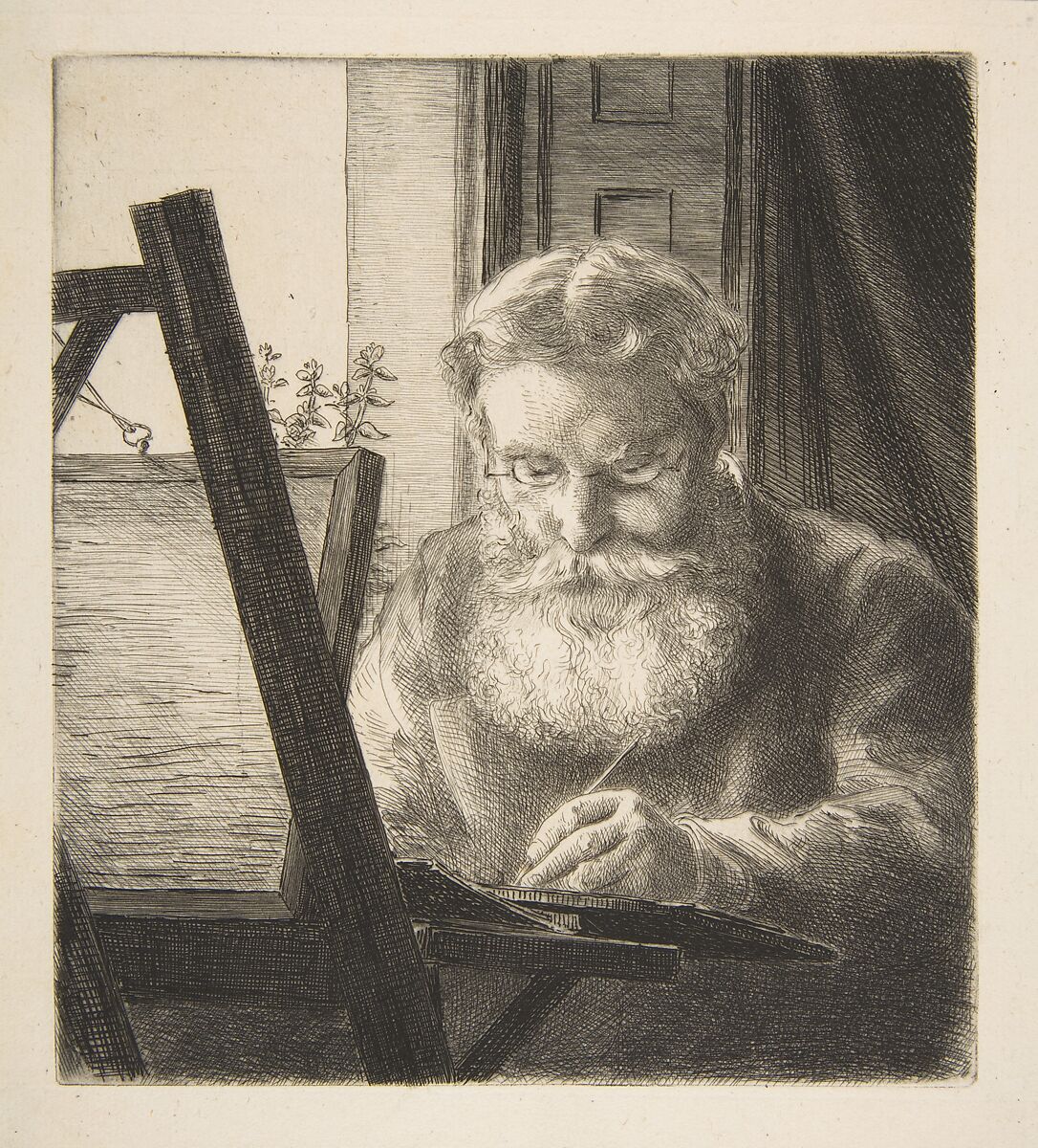Portrait of Edwin Edwards, Félix Bracquemond (French, Paris 1833–1914 Sèvres), Etching; sixth state of seven 