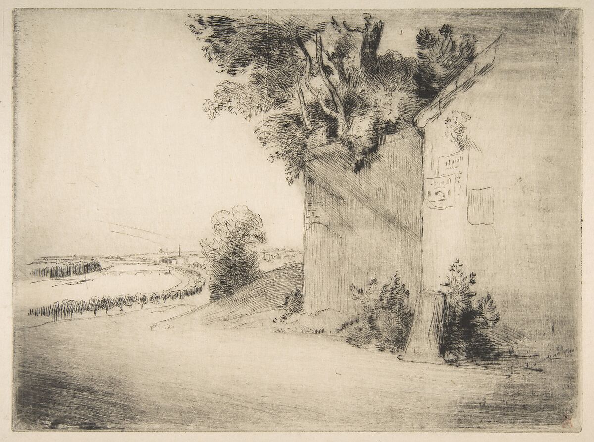 The Seine seen from Passy, Félix Bracquemond (French, Paris 1833–1914 Sèvres), Drypoint 