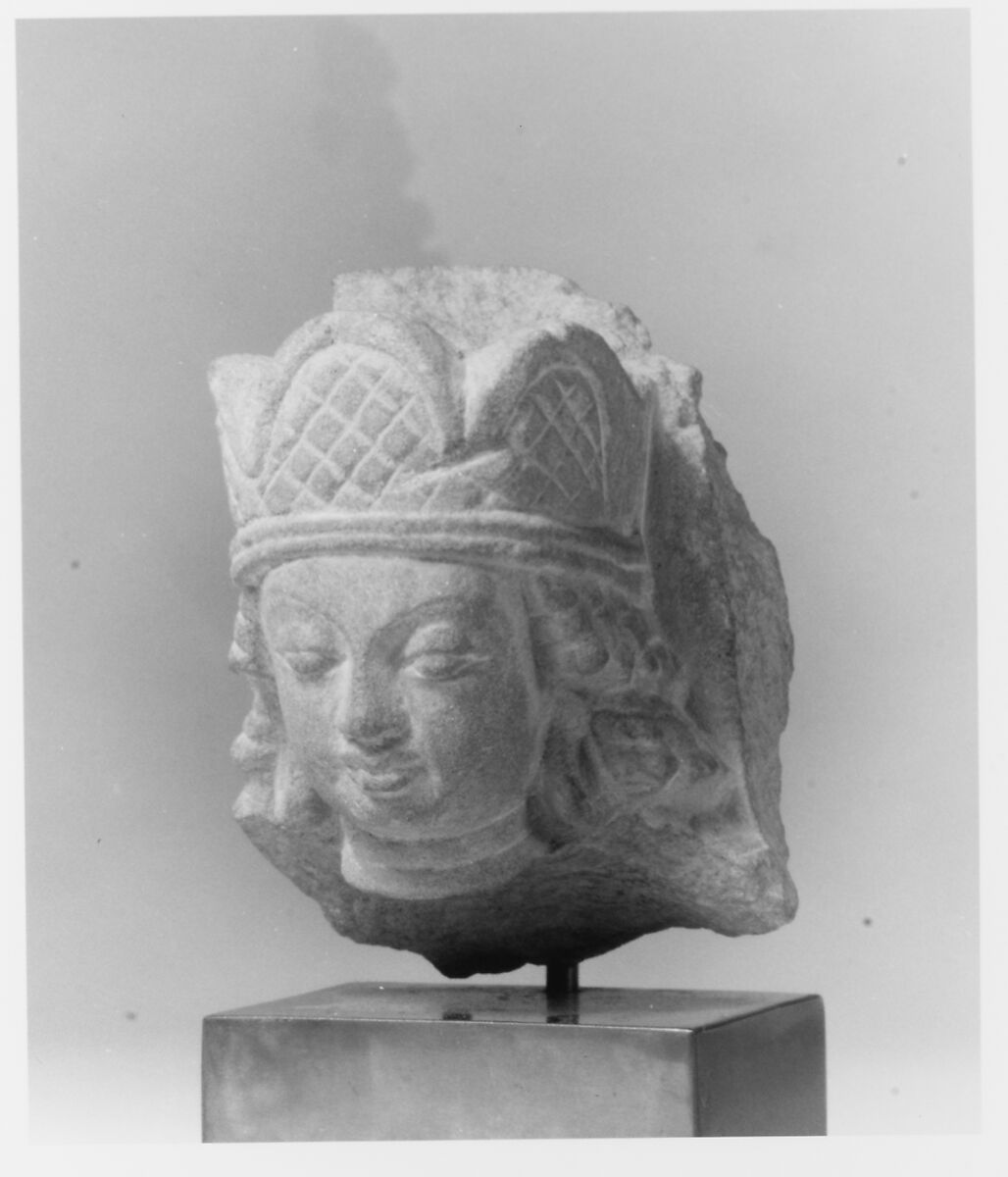 Head of Vishnu Wearing Three-Lobed Crown, Stone, India (Jammu and Kashmir)