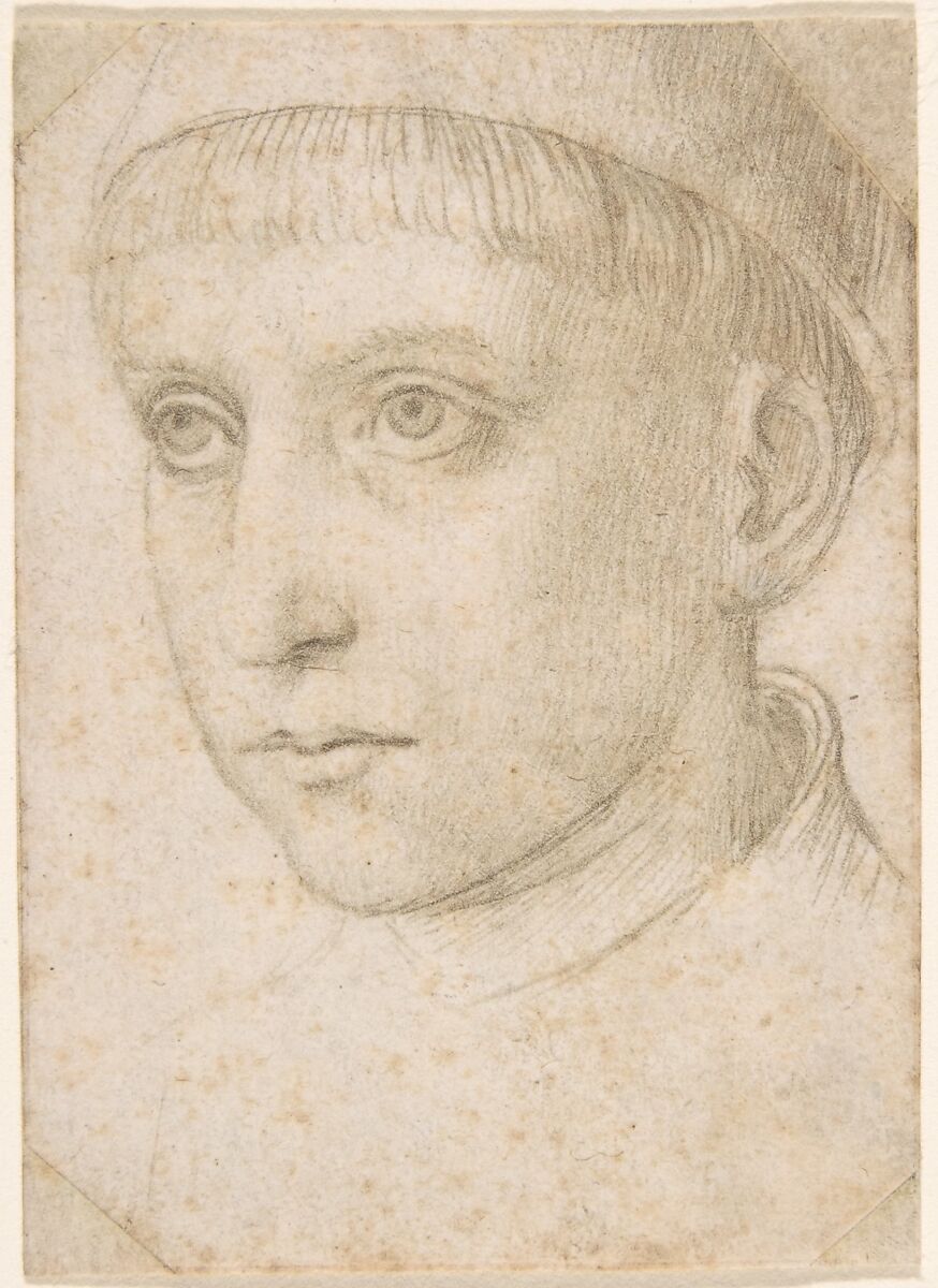 Head of a Boy, Attributed to Master of the Legend of Saint Ursula (Netherlandish, active ca. 1470–90), Metalpoint 