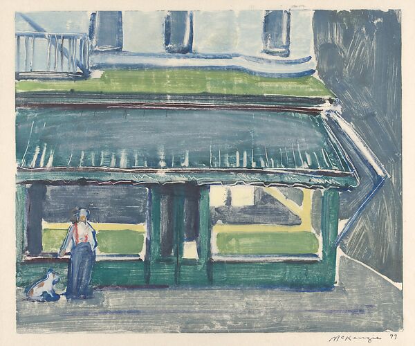 Front Porch Restaurant, Mary Beth McKenzie (American, born Cleveland, Ohio, 1946), Monotype 